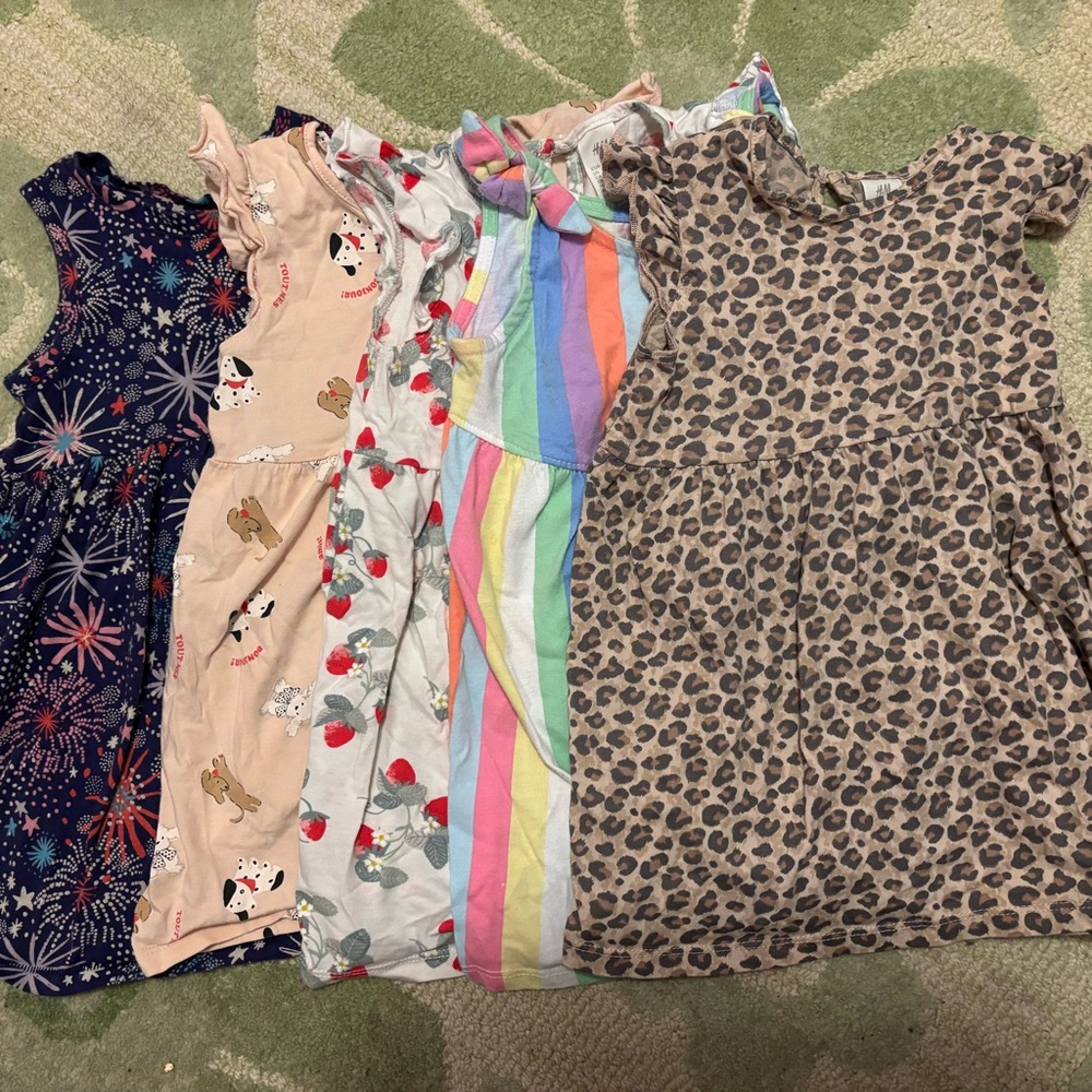 Colorful Toddler Girls' Dress Bundle Size 2t